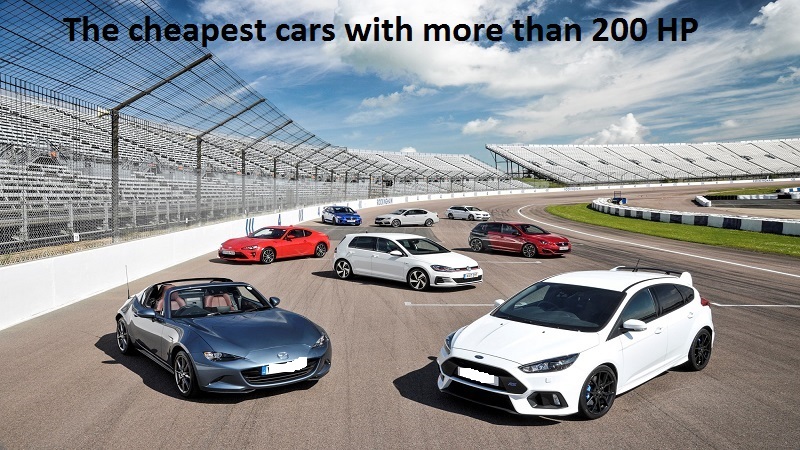 The Cheapest Cars With More Than 200 HP