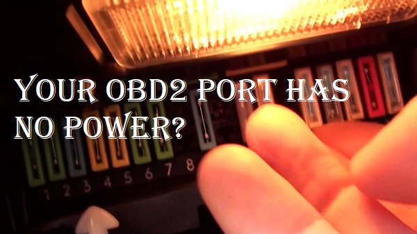 How to find the obd2 port no power problem and fix them?