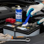 Car battery maintenance and cleaning terminals