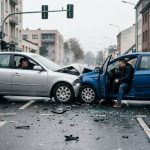 Driver documenting evidence after an Atlanta car accident
